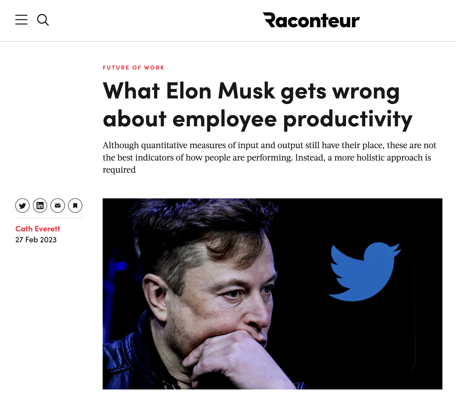 What Elon Musk Get’s Wrong About Productivity