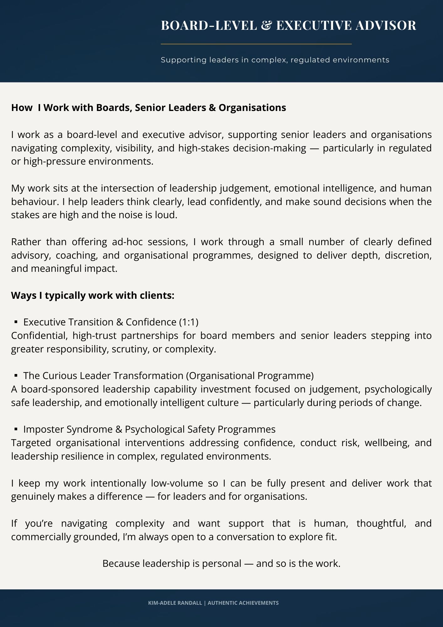 Kim-Adele Professional LinkedIn Banner (A4)